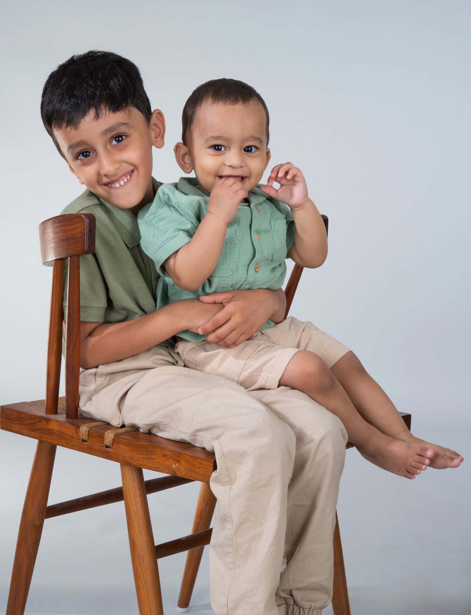 Two brothers on chair